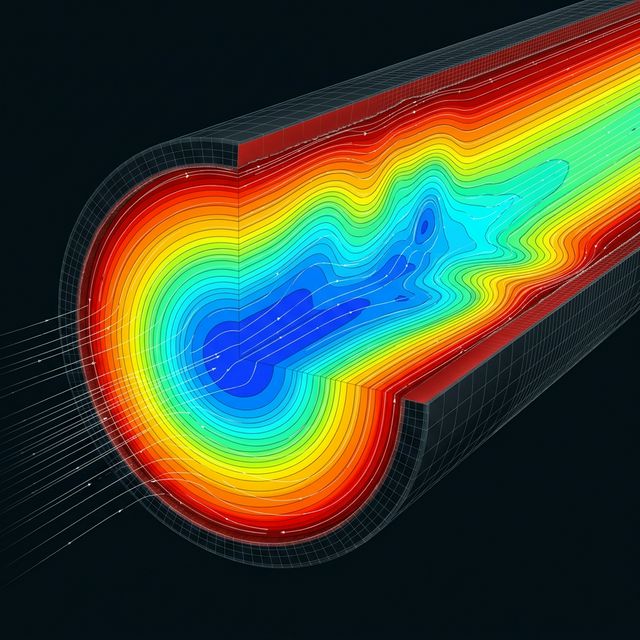 Heat Transfer in Pipe CFD Simulation